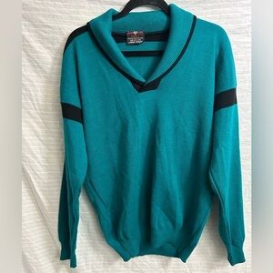 Vintage White Ram Ramtuck Wool Blend Sweater Men Patch Knit 70s 80’s Sz L “Rare”